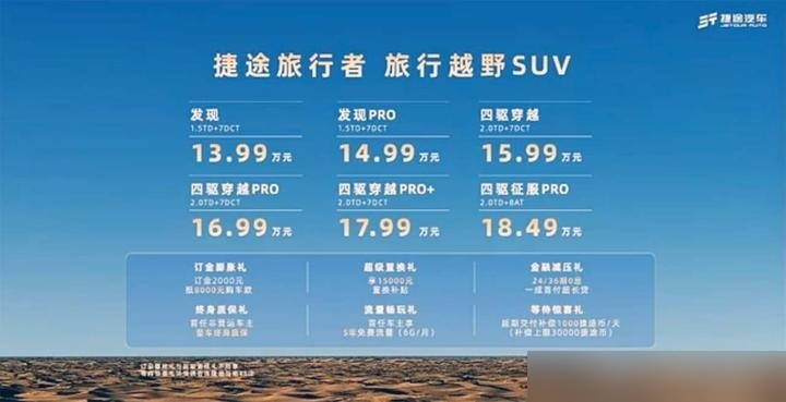 捷途旅行者星际卫士开启预售 预售价20.59万
